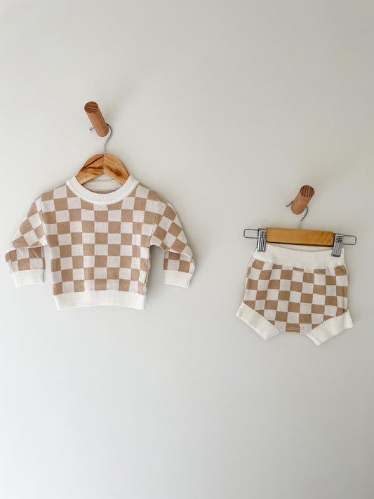 Checkered Jumper Set