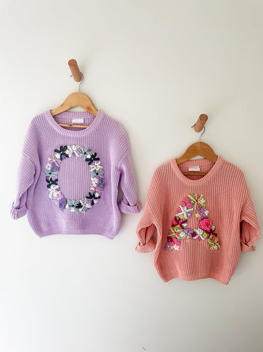 Floral Initial Garden Bed Jumper