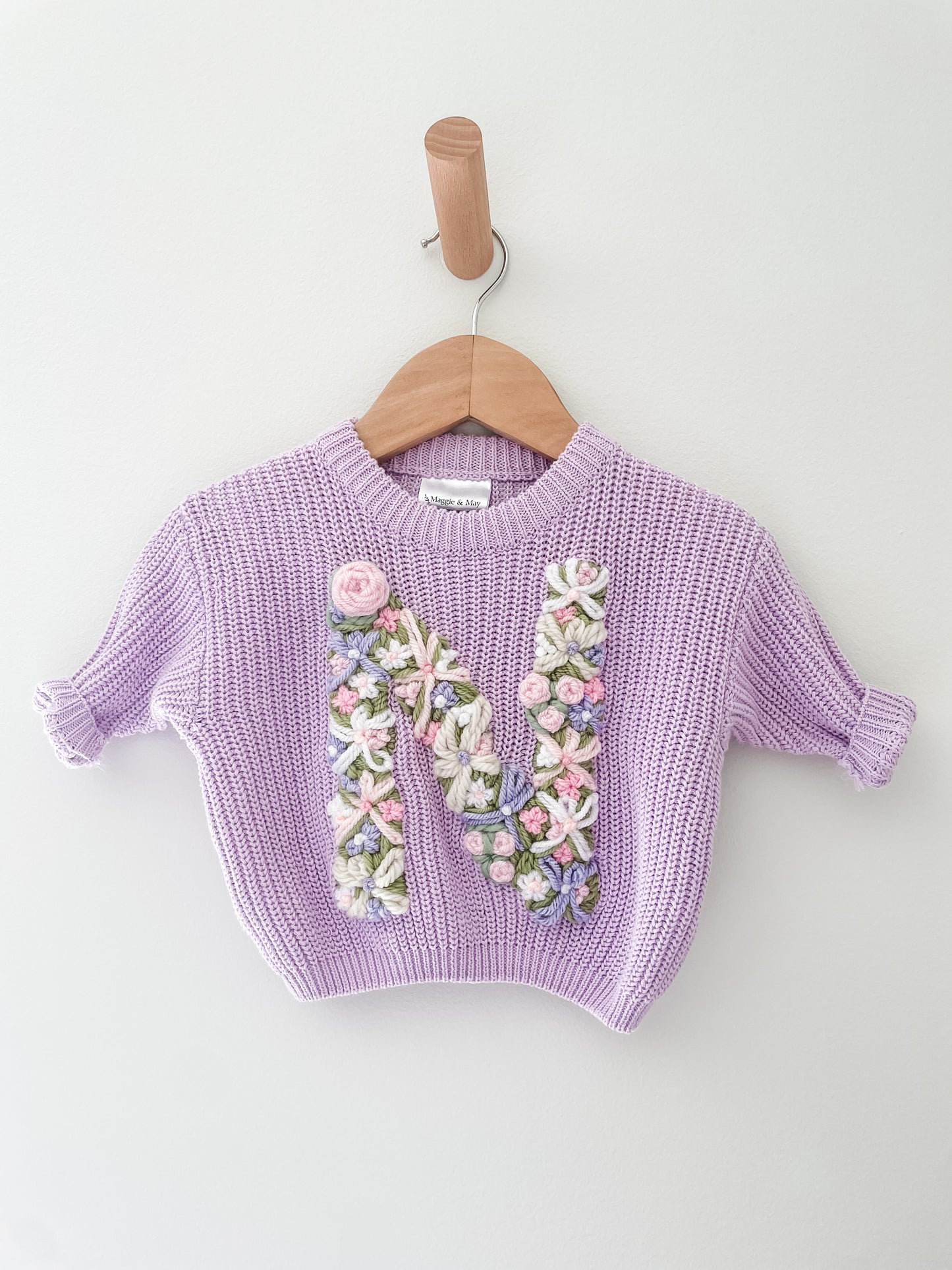 Floral Initial Garden Bed Jumper