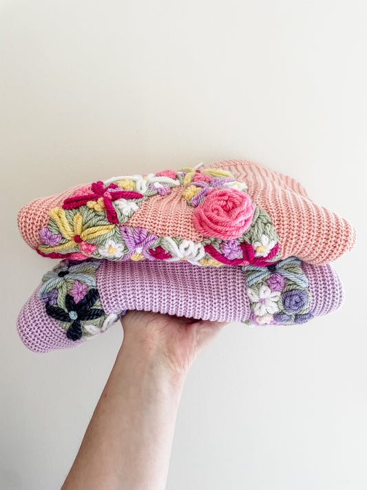 Floral Initial Garden Bed Jumper