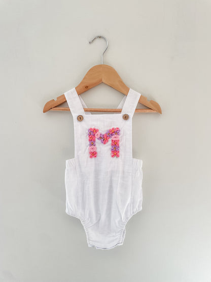 Floral Initial Romper